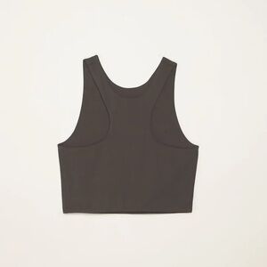 girlfriend collective Paloma Gray Cropped High-Neck Sports Bra Sz Small